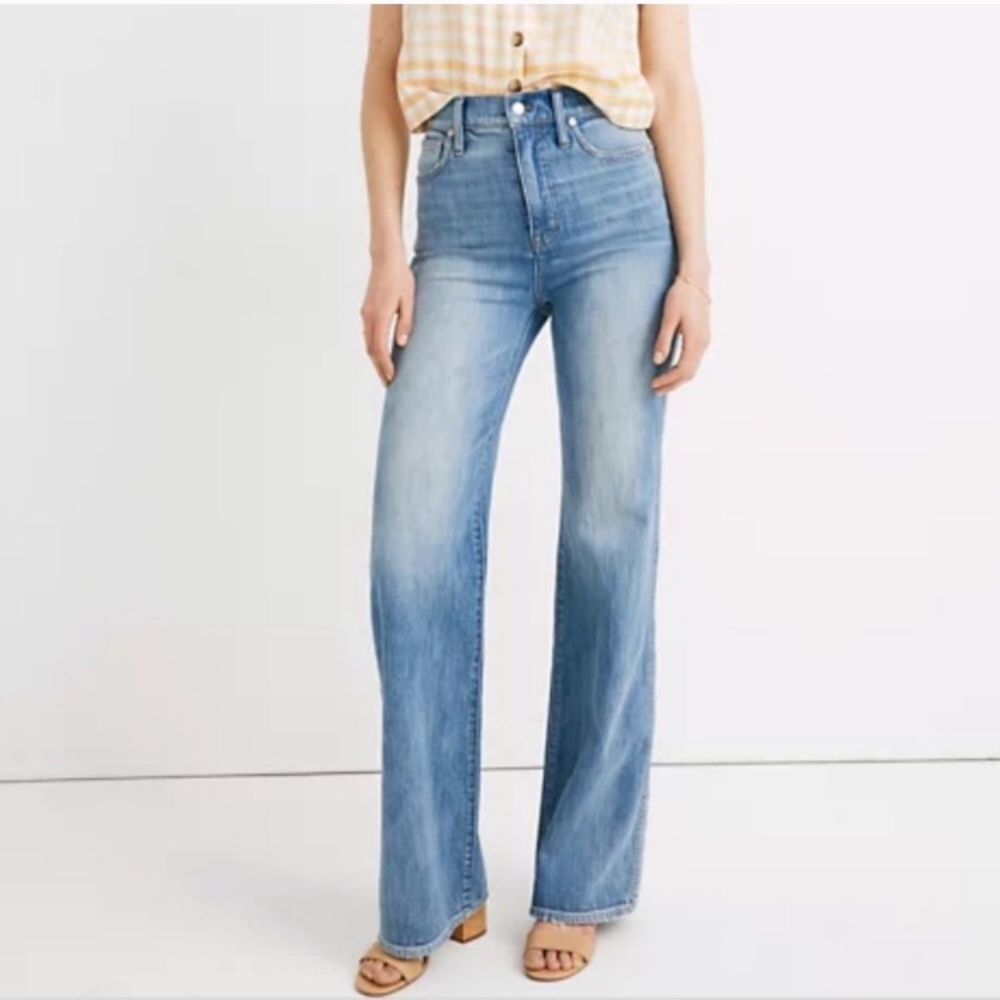 Madewell Women's Blue Flare & Wide Leg Jeans